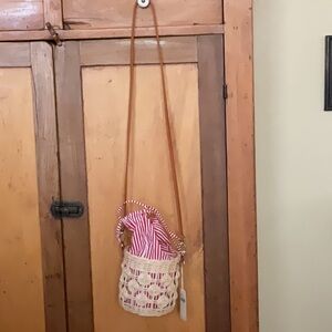 NWT. Anthropologie woven bucket bag